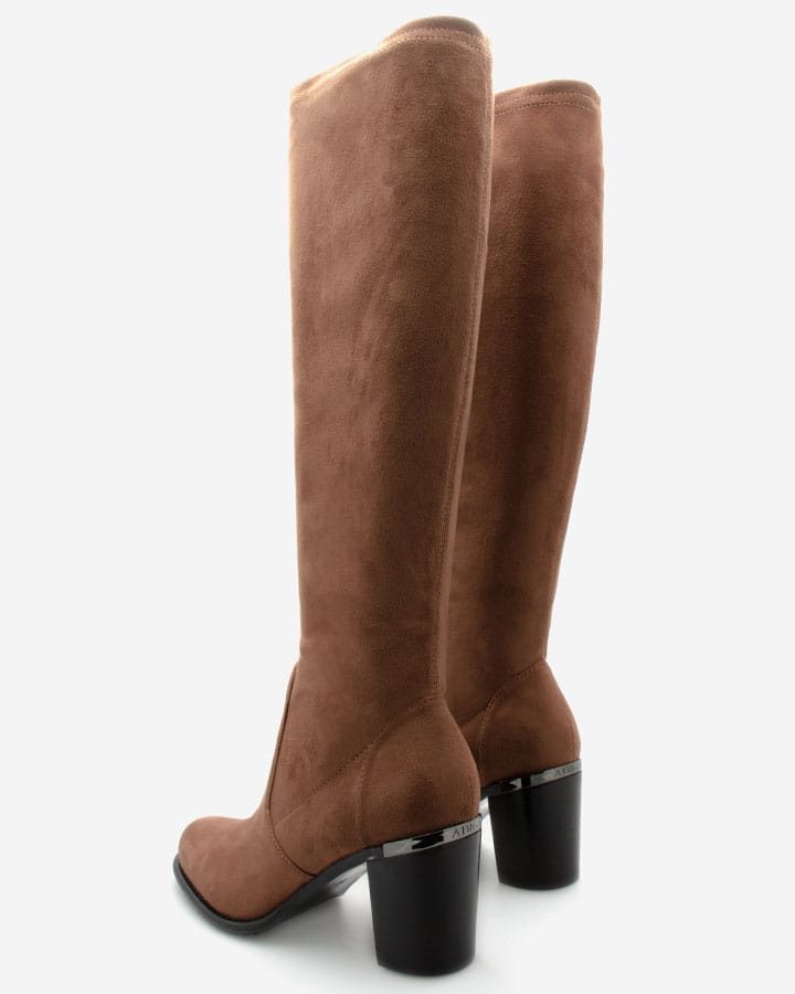 bottes stretch camel