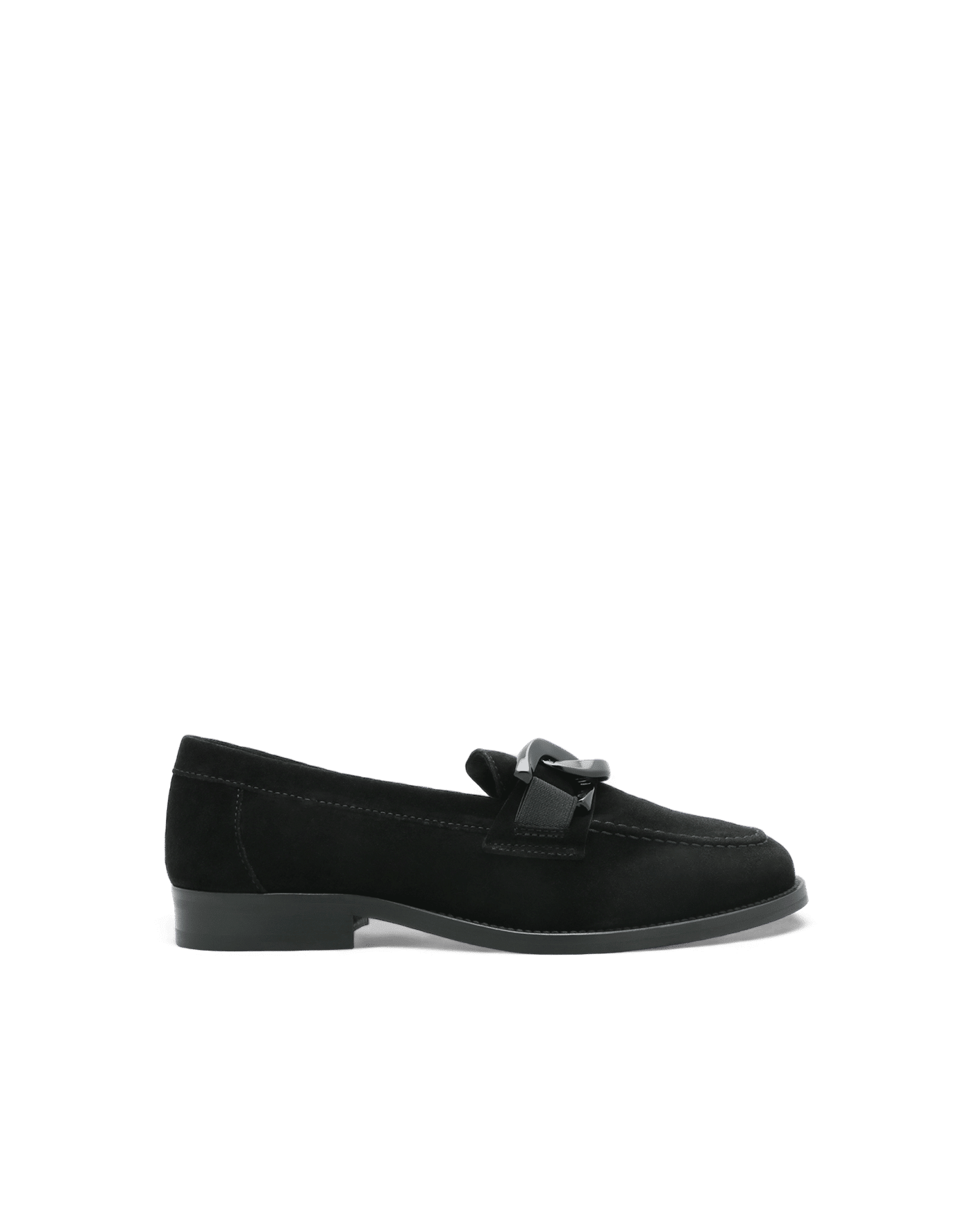 Mocassin daim noir femme Evian