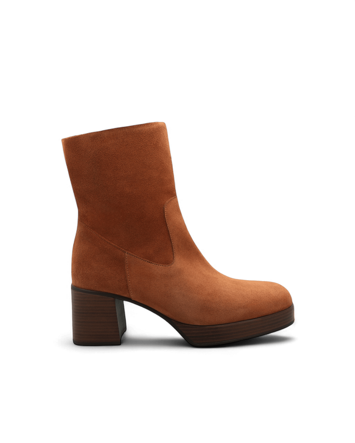 Bottines talons carrés marron Peggy Adige