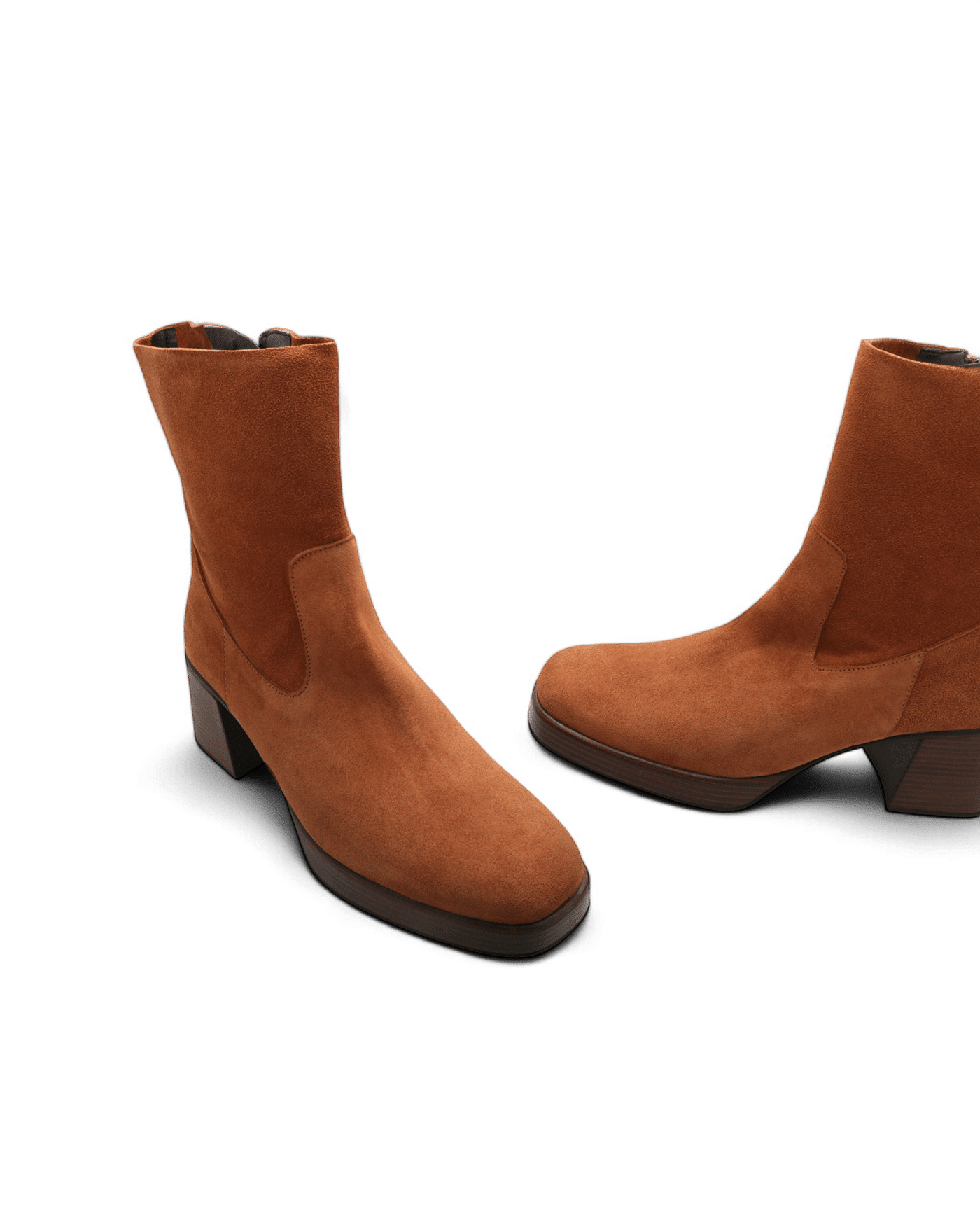 Bottines talons carrés marron Peggy Adige