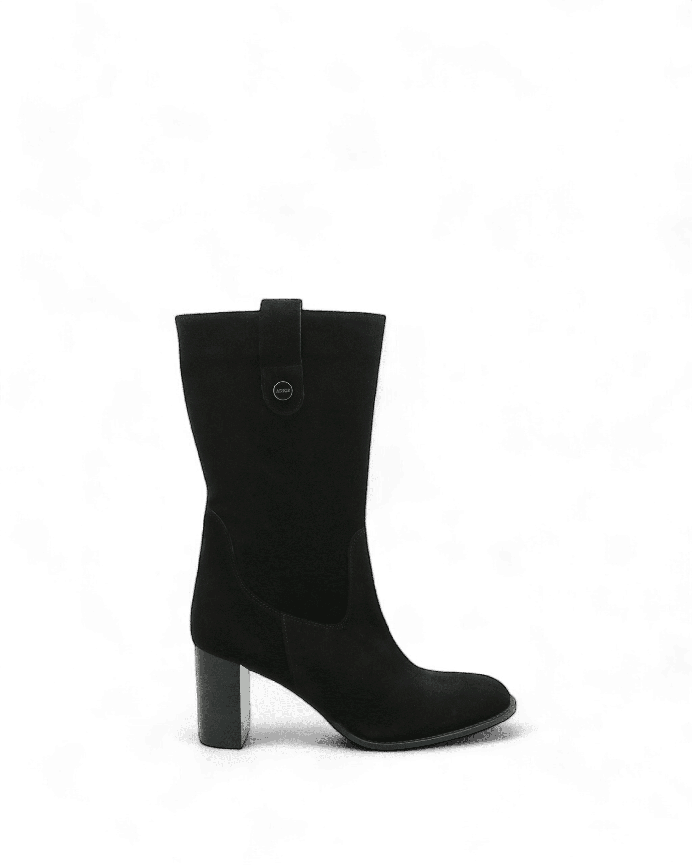 bottes mi hautes noires en daim bingo adige