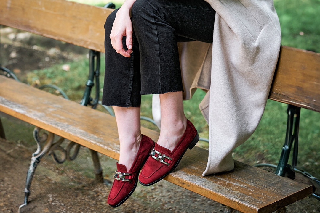 mocassin a chaine rouge rubis jazz adige