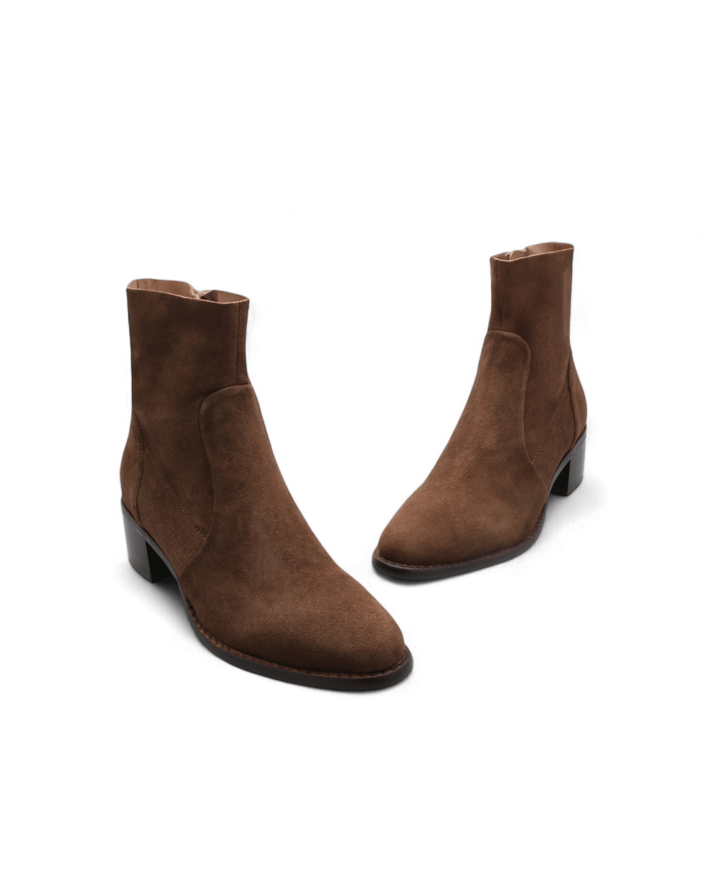 Bottes velours marron online