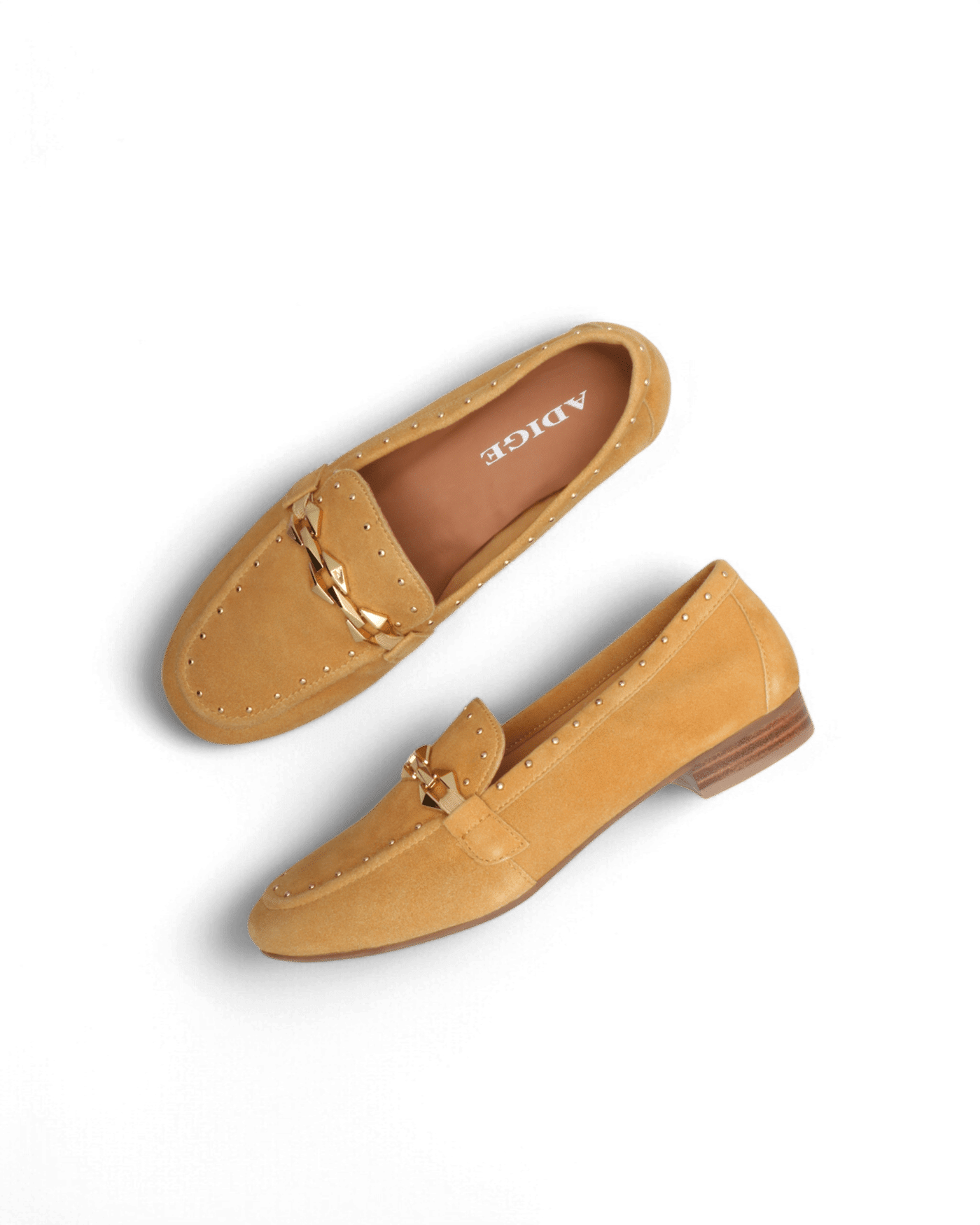 mocassin en daim femme jaune kama adige