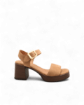 Sandales talon carré camel Seal adige